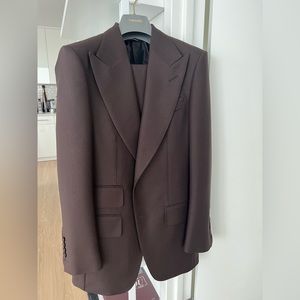 Tom Ford Atticus Brown Wool Suit size 46 IT